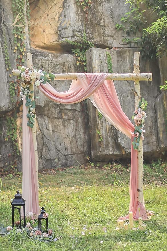 Lookein Arch Drapes for Wedding Party Reception Backdrop Wedding Arbor - Image 2
