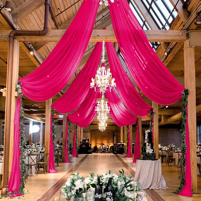 MODFUNS Hot Pink Ceiling Drapes by MODFUNS