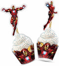 "Irn Man Cupcake Wrapper – Theme Birthday Party Supplies – Cartoon Inspired by Seyal