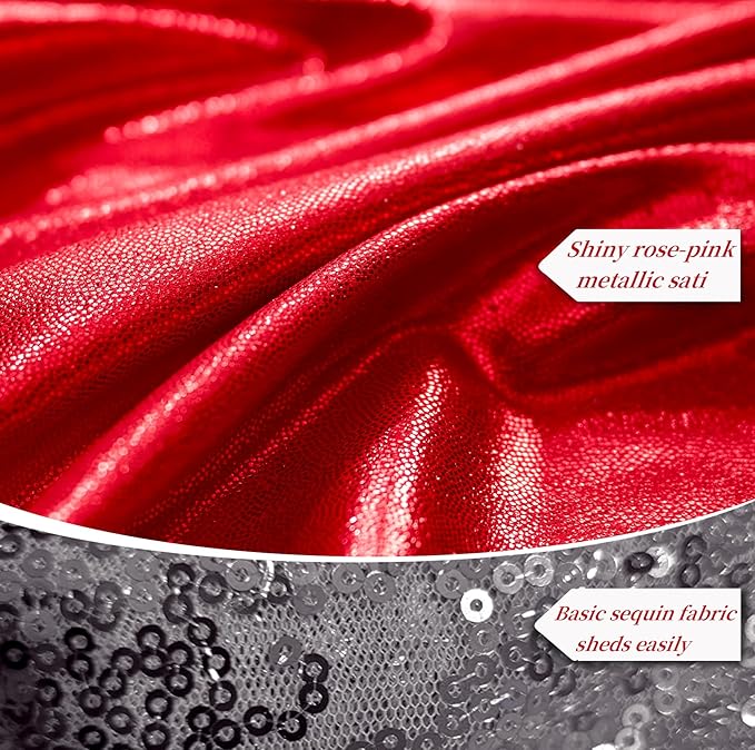 10ftx10ft Red Sequin Backdrop Curtain - Image 2