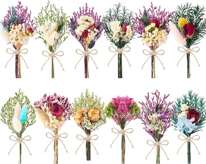 12/24 PCS Charming Dried Flowers Bouquet by WelcometoLawnIdyll