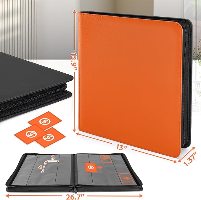 SMYV 12 Pocket Trading Card Binder, Premium PU Cover Card Binder - Image 2