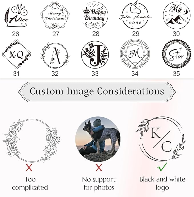 Custom Wax Seal Stamp, Personalized Wax Seal Stamp Kit, Create Your Own - Image 3