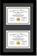 Creative Picture Frames 14X20Bk-B Black Vertical Double Diploma Frame by CreativePictureFrames