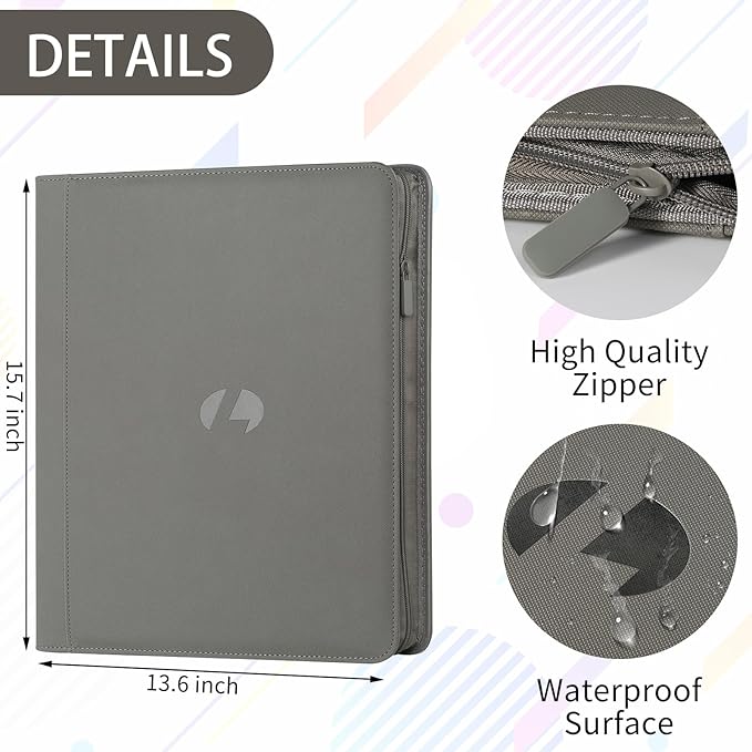 Toploader Binder, Holds 288 Toploaders, 9 Pocket Double-Sided Top Loader Binders - Image 2