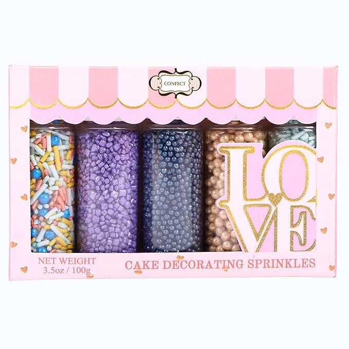 Confect Sprinkles Mix – Pack of 5 Assorted Cake & Cupcake Decorating Sprinkles - Image 8