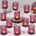 DARJEN Purple Votive Candle Holders Set of 36- Glass Tea Light Candles by DARJEN