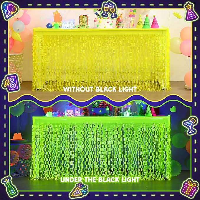 Mega-L Glow in The Dark Party Supplies, 2 Pack Neon Party Decorations - Image 2