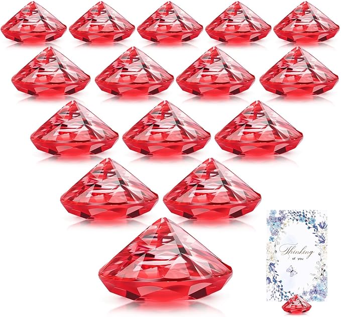Boao 24 Pack Diamond Place Card Holders Acrylic Table Number Holder Card Stands by Boao