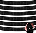6 Pack 10 Feet Black Foil Fringe Garland Metallic Tinsel Streamers Banner Wall by Ferwzsr
