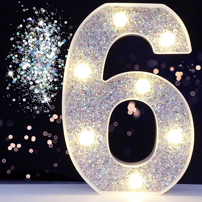 Pooqla Marquee Light up Numbers, Lighted Numbers by Pooqla