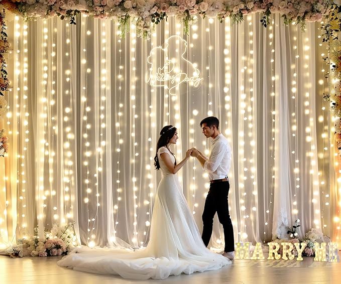 Champagne Tulle Photo Backdrop Curtain - Image 2