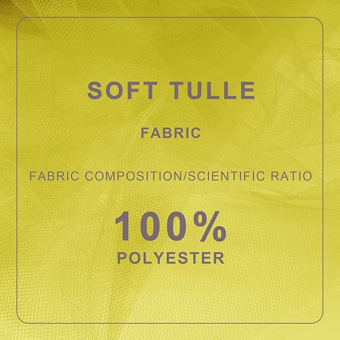 Yellow Tulle Fabric Roll Spool Bolt Large Tulle Wedding Party Decoration - Image 4
