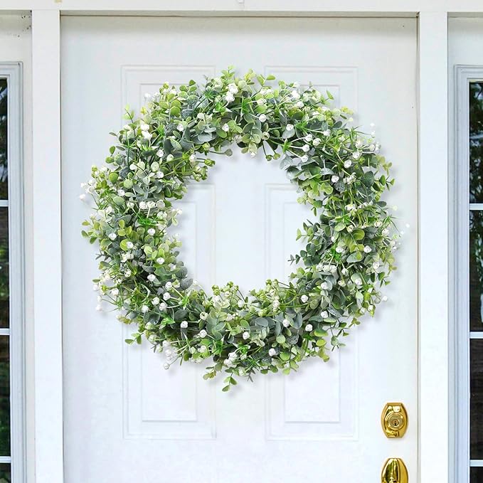SOMYTING Artificial Eucalyptus Garland 2 Packs 6Ft Faux Eucalyptus Garlands - Image 5