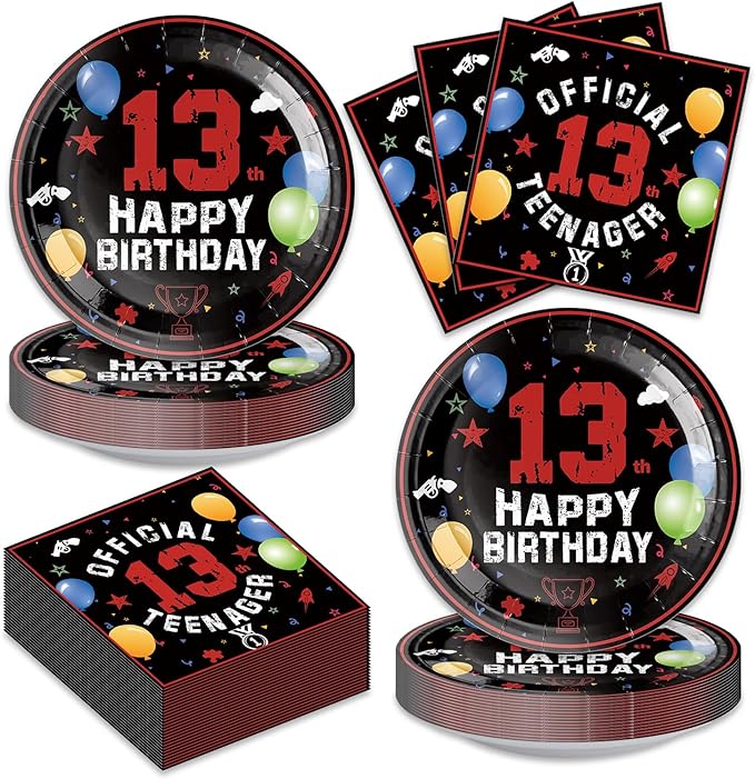 40Pcs 13th Birthday Decorations Officially a Teenager Party Decorations by Unknown