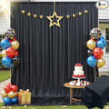 30x12ft Wrinkle Free Black Backdrop Curtain by ENJOYYOURPARTY
