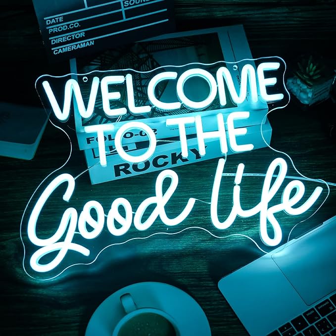 Welcome To The Good Life Neon Sign Letter LED Neon Lights Dimmable USB Powered - Image 5