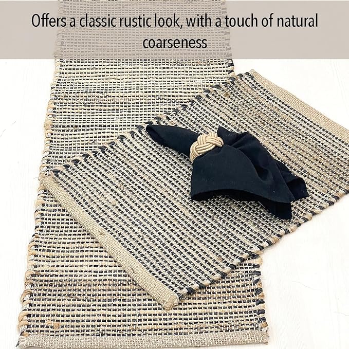 Chardin home Natural Jute Table Runner 13x48 Inch – Vintage Boho Rustic Table - Image 5