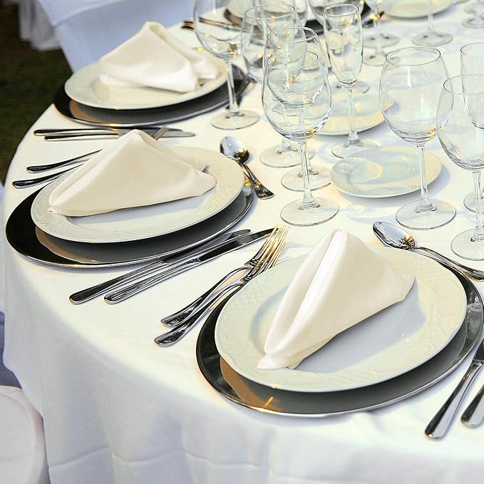 ANECO 12 Pieces Satin Napkins Soft Dinner Napkins Square Table Napkins 17 x 17 - Image 6