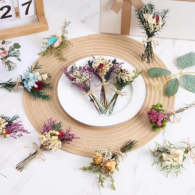 12/24 PCS Charming Dried Flowers Bouquet - Image 3