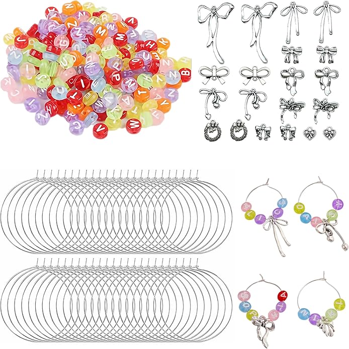 50 Sets Wine Glass Charms, Wine Charms by Unknown