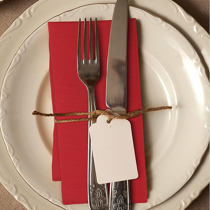Urban Villa Cloth Napkins 100% Cotton Slub Absorbent Dinner Napkins Oversized - Image 6