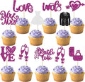Ephlyn 30Pcs Bride to be Cupcake Toppers Glitter Wedding Cake Topper by Ephlyn
