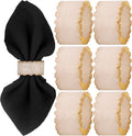 Rustic Epoxy Resin Napkin Rings Set of 6 by CLEENTABLE