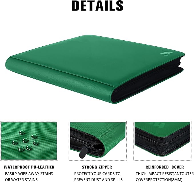 Premium 1000+ Pockets Card Binder, 16 Pockets Trading Card Binder Ringless Side - Image 5