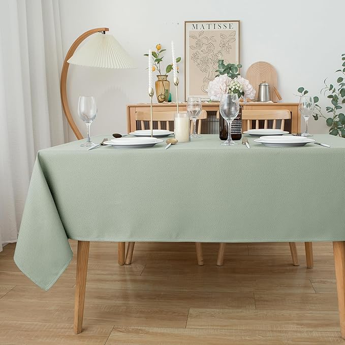 Biscaynebay Tablecloth for Rectangle Tables-52''x70'' Sage Outdoor Picnic Table - Image 3