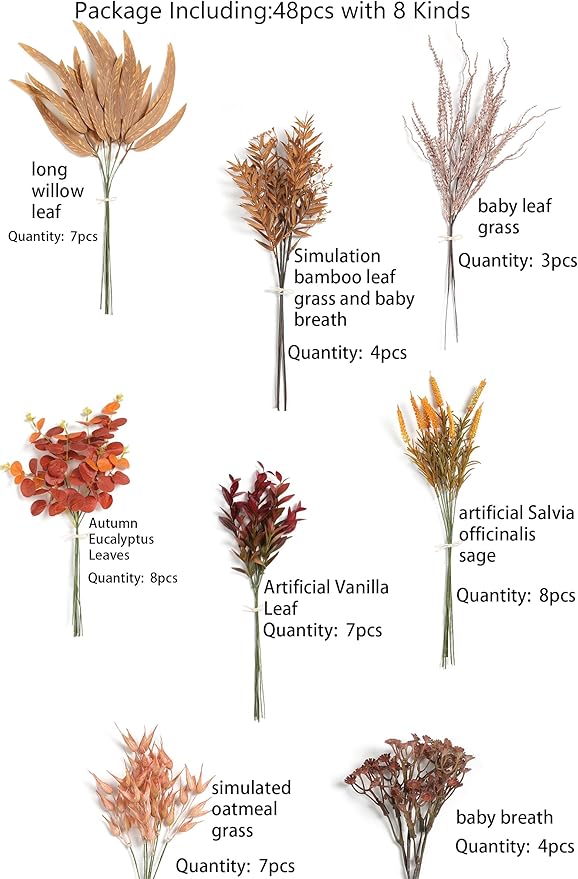 Serra Flora Artificial Greenery Stems Filler Combo Box Set - Image 2