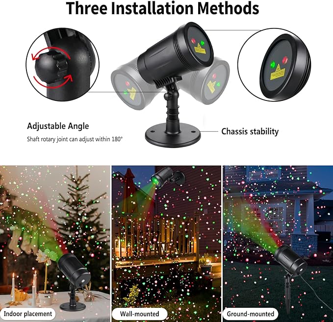 Outdoor Garden Laser Light Projector, Christmas Laser Lights - Image 3