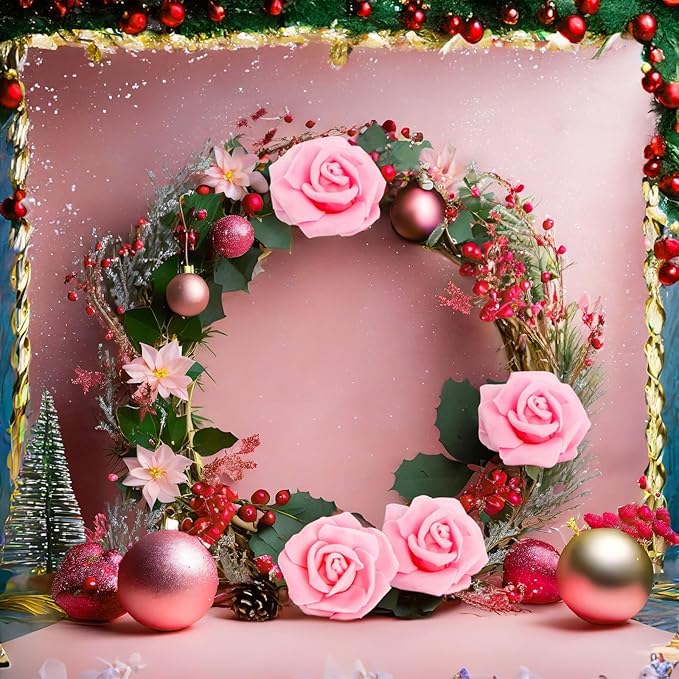 Juvale Pink Roses Artificial Flowers - Image 2