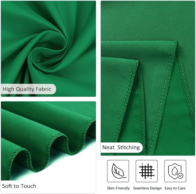 8 Pack Green Table Cloth 60 x 102 Inch Rectangular Tablecloths - Image 4