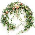 Ling's Moment 9FT Spring Eucalyptus & Willow Leaf Flower Garland by LingsMoment