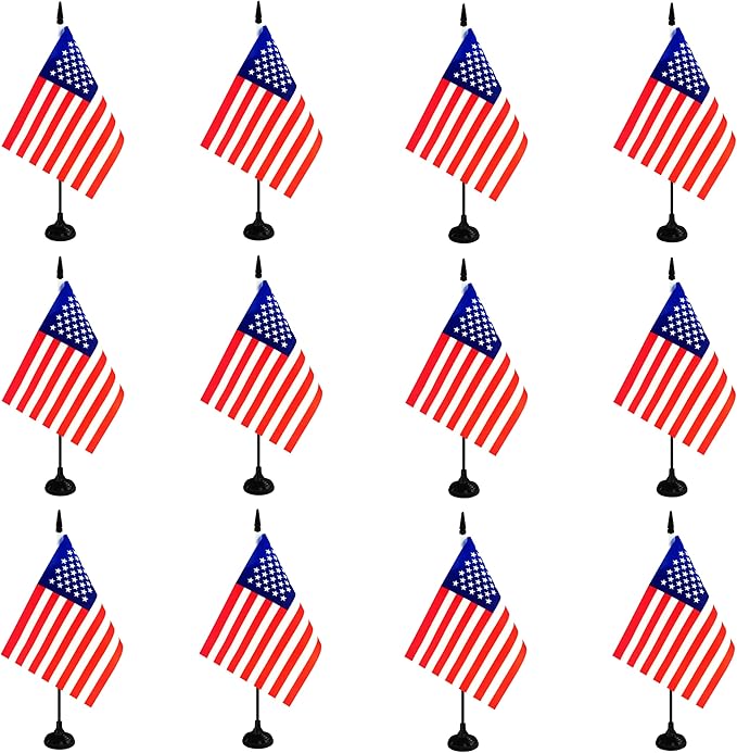 America USA Desk Flag, 12 Pack American Table Office Flag by Unknown