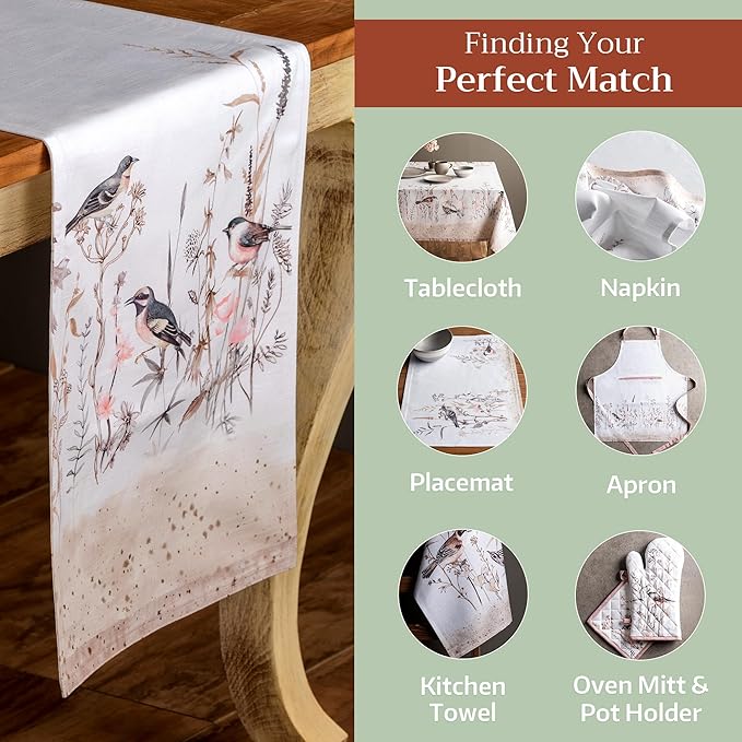 Maison d' Hermine Table Runner 100% Cotton Single Layer Table Runners 108 - Image 5