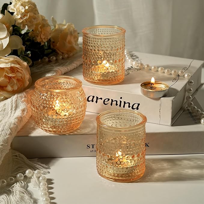 36ps Votive Candle Holders, 2x2.5inchs Gold Tea Light Candle Holders Glass - Image 6