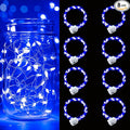 pozzolanas 8 Pack Blue Battery Operated String Lights - 7ft Waterproof Fairy by pozzolanas