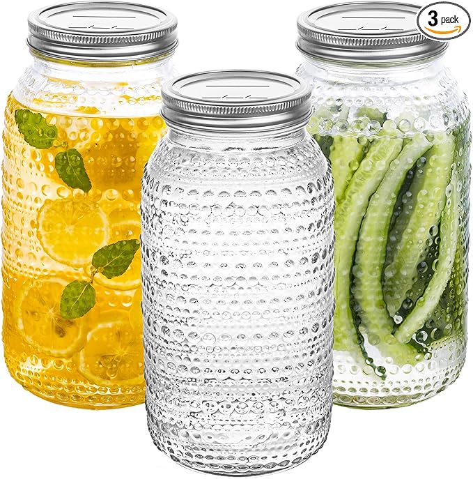 Mason Jars 64 Oz Wide Mouth by WACOI