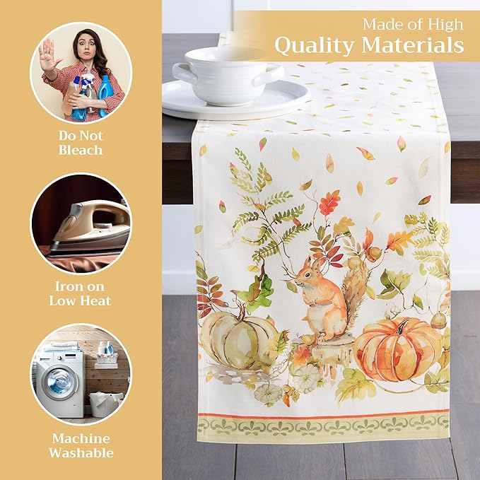 Maison d' Hermine Table Runner 100% Cotton Double Layer Table Runners 108 - Image 3