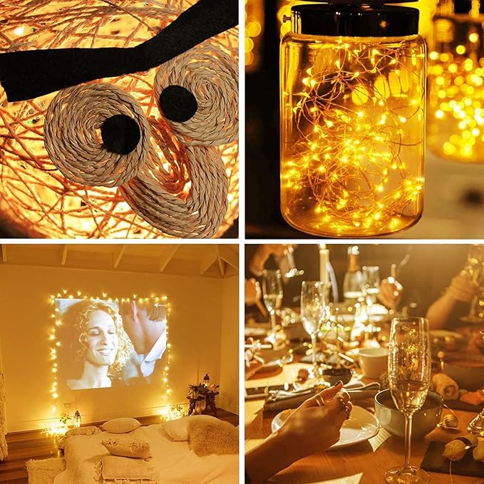 10 Pack Fairy Lights Battery Operated - 7ft 20 LED Twinkle Lights Copper Wire - Image 5