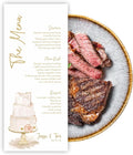 Personalized Printed Wedding Menu, Modern Wedding Menu, Simple Menu, Wedding by PhillyArtCrafts