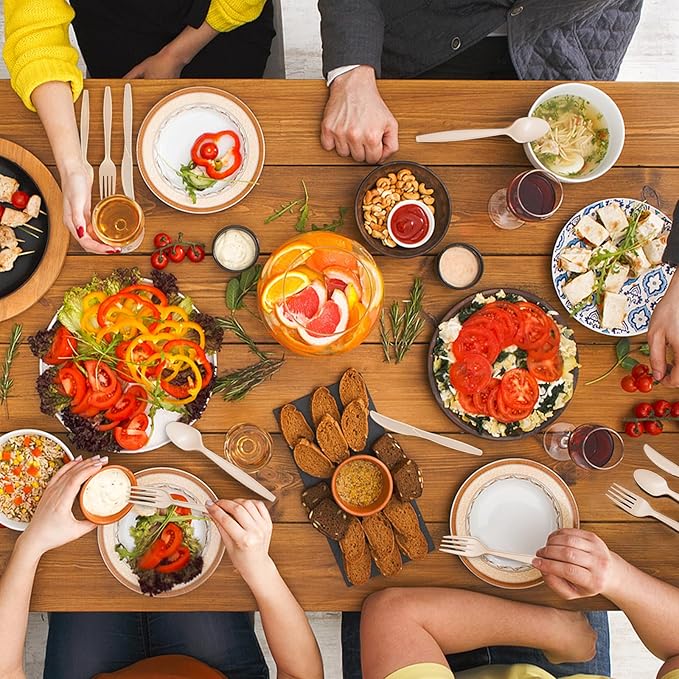 100% Compostable Knives 50 Count, Disposable Knives No Plastic Knives Heavy - Image 6
