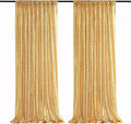 Gold Sequin Backdrop Curtains 2 Panels 2FTx8FT Glitter Gold Photo Backdrop by QueenDream