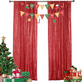 Sugargirl Red Sequin Backdrop Curtain 2 Panels 2FTx8FT Glitter Red Background by Sugargirl