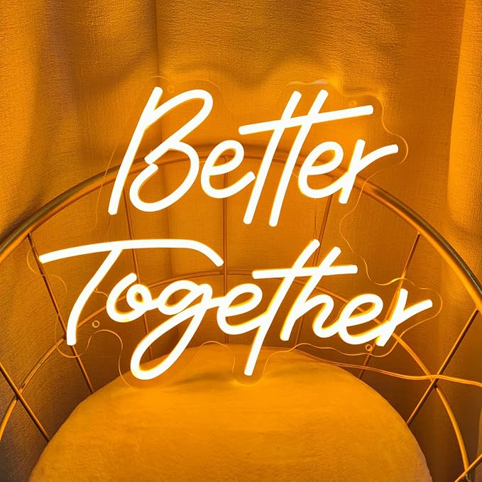 Better Together Neon Sign Better Together Wall Decor, Wedding Neon Sign Light - Image 2