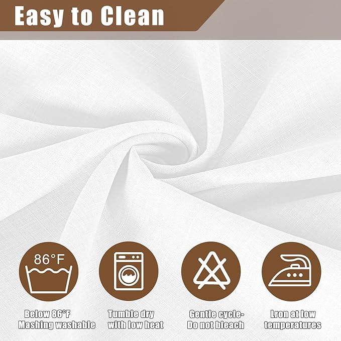 Fitable Faux Linen Tablecloths Rectangle 60 x 120 Inch - Image 4