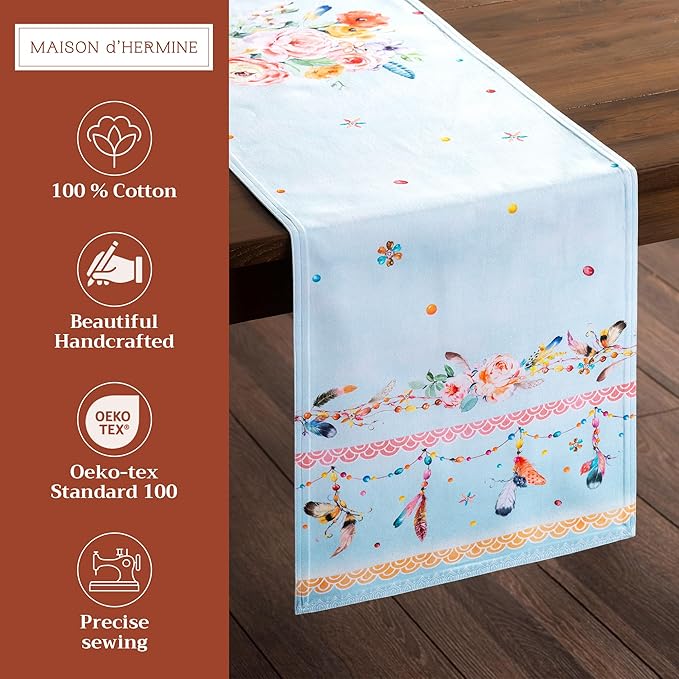 Maison d' Hermine Table Runner 100% Cotton Double Layer Table Runners 108 - Image 2