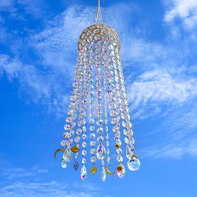 Chandelier Wind Chimes Crystal Suncatcher Window Hanging Sun Catchers AB Color - Image 5